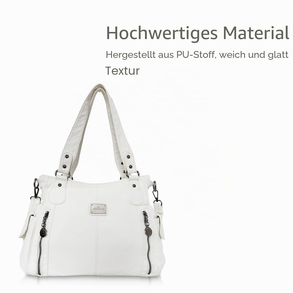 NICOLE & DORIS Women Hobo bags shoulder bags Washed Leather Totes Crossbody with Multiple Compartments