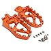 Estribos Moto,Reposapie Anchos para Motocicleta 65-1290 SX SXF EXC EXCF XC XCF XCW SMC Supermoto, Enduro, Adventure, Freeride 98-20-Naranja