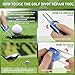 Middletown Outdoors Golf Divot Tool with Magnetic Ball Marker, Multifunctional Divot Tool, Foldable Fork,Fix Divots, Clean Clubs and Cleats, U Shape Bottom can Hold Club, Orange