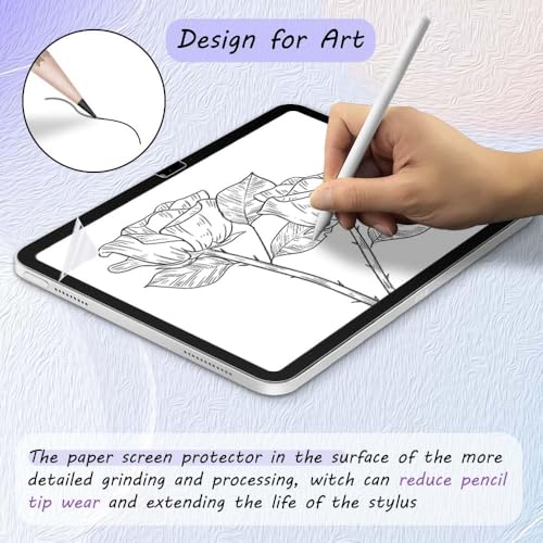 Image of Japanese Smooth Kent Paper Screen Protector for iPad Air M2 11 inch 6th Generation (2024) - Matte Surface PET Film for Writing & Drawing