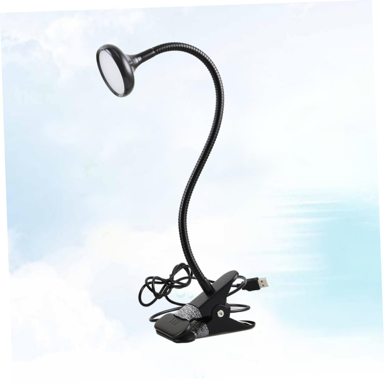 Lámpara de Lectura USB con Clip Recargable LED Varios estilos Brillo Ajustable y Brazo Flexible de Metal Lámpara de Escritorio para Lectura en Cama y Noche