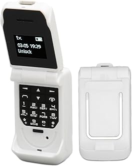 Unlocked Flip Phone, 0.66in Smallest Mobile Phone in The World, 2G Easy to Use Flip Cell Phone for Seniors, Super Mini Flip Phone Tiny Phone for Kids Eldelys, 300mAh Battery (White)
