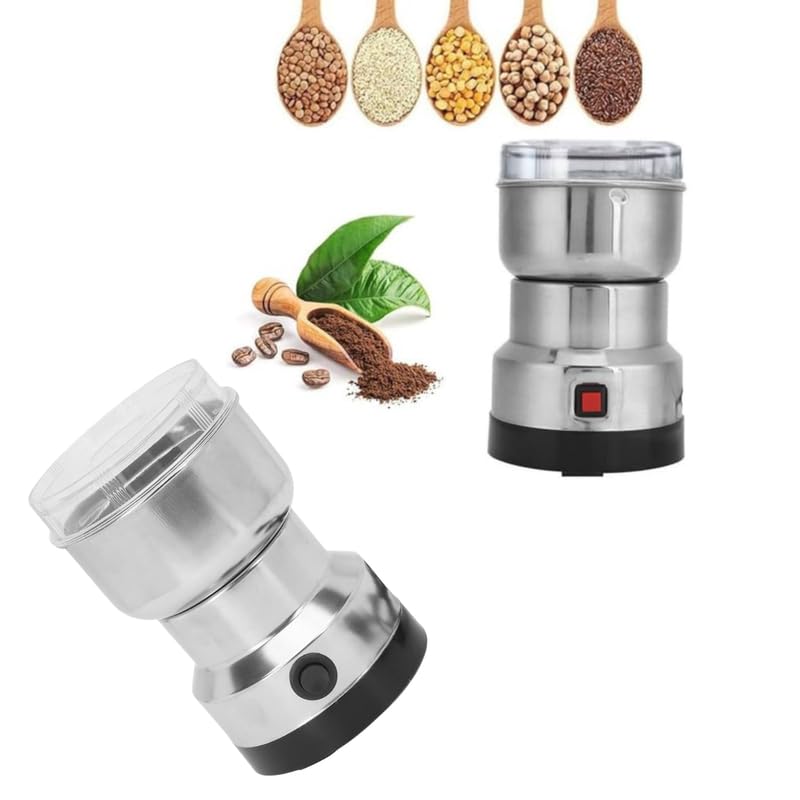 DRUMSTONE ( Buy 1 GET 1 ) Portable Multifunction Electric Spice Grinder | Stainless Steel Grain Mill for Spices, Cereals, Coffee Beans | Low-Noise Design | I Gift for Home Use|15 Years Warranty-image-32
