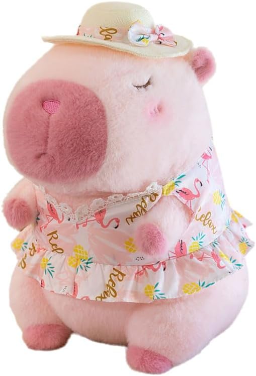 Almohadas de peluche Capybara de 12 pulgadas para fiesta en la piscina, traje de baño kawaii con peluche kawaii de peluche, lindo peluche Capybara,