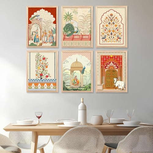 Image of Pichwai paintinng framed wall Painting for Living Room Bedroom Office Room Decor - Frame for Home Decor and Wall Decor (Design 1, 10x13 inch, Standard Packaging)