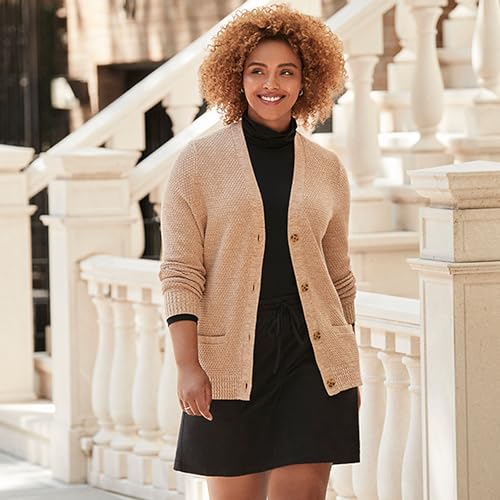 Image of Lands' End Lightweight Jersey Long Sleeve Turtleneck