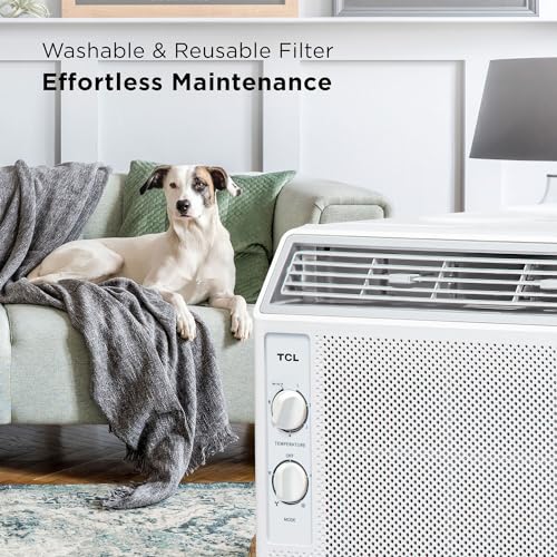 TCL 5,000 BTU Window Air Conditioner, 150 Sq. Ft., Easy-to-Use, Reusable Filter, Compact Design - H5W33M - Image 6