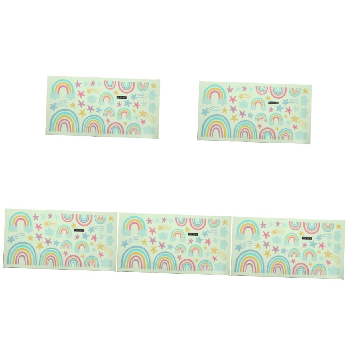 BESTonZON 5fogli Sticker Murali Luminose Tema Arcobaleno Per Ragazzo Ragazza Adesivi Da Parete Autoaderenti Per Decorare Stanze e Soffitti Sicuri e Impermeabili