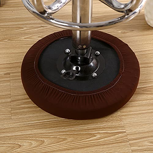Anwuchen Stool Covers Round,4 Pieces Stretch Round Bar Stool Covers Soft Bar Stool Seat Covers Washable Stool Cushion Covers Elastic Bar Chair Covers For 13-18 Inch Wooden Metal Round Chair(Coffee) #TOP2