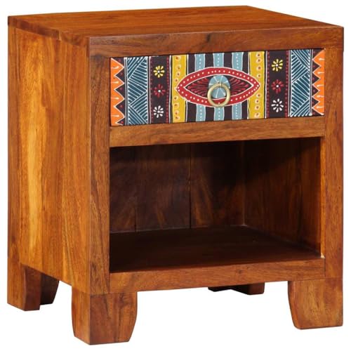 vidaXL Table de Chevet 40x35x45 cm Bois d'acacia Massif, Armoire de Chevet, Armoire de lit, Table d'appoint pour Chambre à Coucher, Table de Nuit