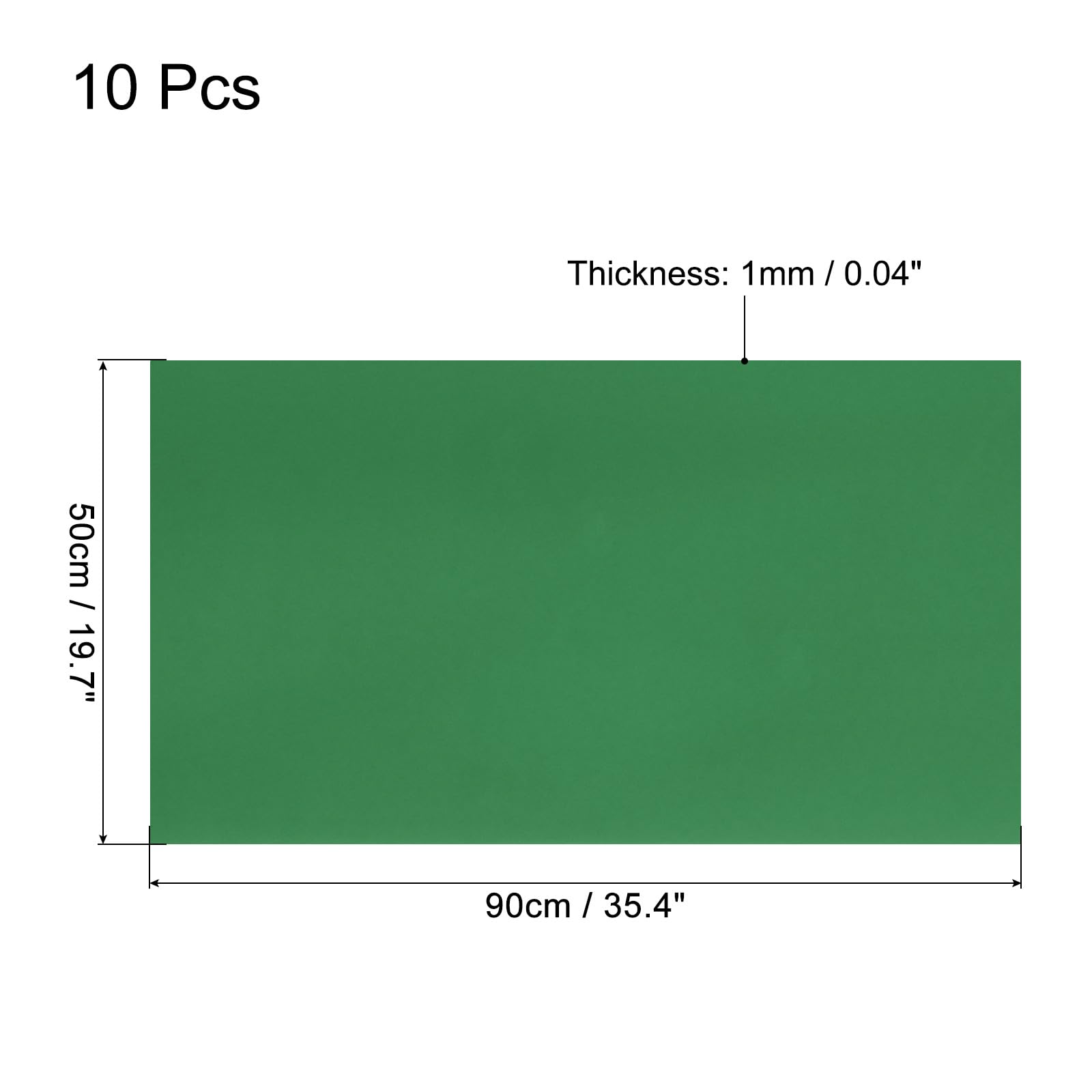 QUARKZMAN Paquete de 10 Hojas de Espuma EVA Verde Hierba 90cm x 50cm