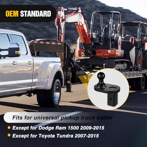 Image of Nilight Gooseneck Ball Extender - GNXA4085, 4 inch Offset Ball Compatible with B&W Trailer Hitches Turnoverball Heavy Duty 2-5 /16 Inch Ball 20000 lbs GTW 5000 lbs VTW