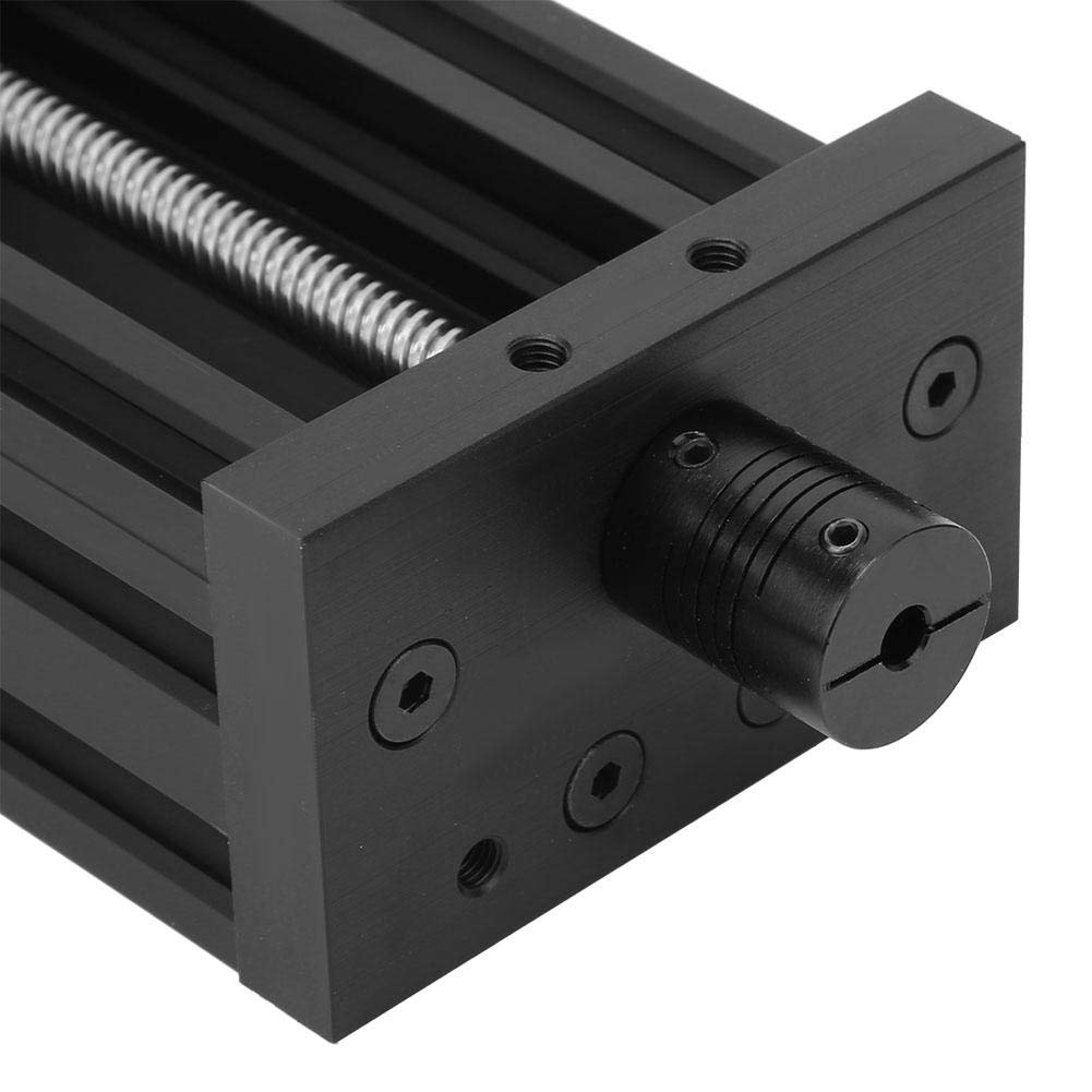 Guida Lineare 8mm con Vite a Ricircolo di Sfere, Attuatore CNC in Lega di Alluminio per Stampante 3D, di Scorrimento Lineare 300mm Nero