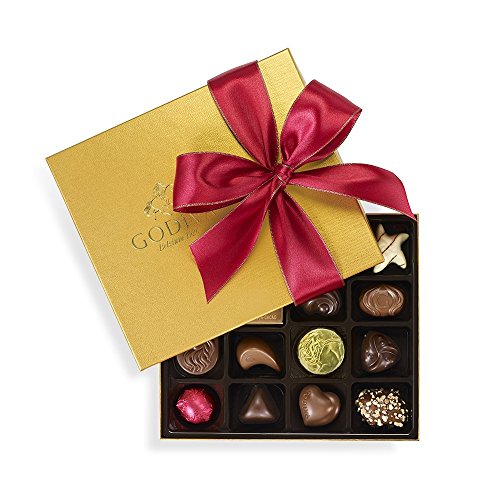 Godiva Chocolatier 19 Piece Holiday Gold Ballotin Gift Box, Assorted Gourmet Chocolates