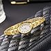 GOODLIYA Luxury Watches for Women Gold Small Vintage Bracelet Elegant Oval Dial Fashion Quartz Wrist Watch (Gold White)