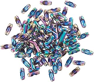 Airssory 100 Pcs 304 Stainless Steel Snap on Bails Dangle Pendant Charms Connectors Clasps Pinch Clip for Necklace Jewelry Making 7x6.5mm