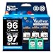 Valuetoner Remanufactured Ink Cartridge Replacement for HP 96 & 97 C8767WN C9363WN (3 Black, 2 Tri-Color) 5 Pack