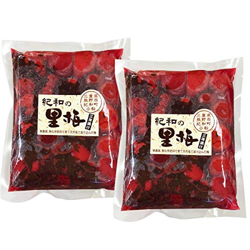 三年漬け 自然農法梅干(紀和の里梅)500g ※2個セット