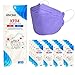 [50 Pack]HINCINK Kf94 Masks [Individually Packaged] Unisex, 4-Layer Mask, Tri-Folding Style for Adult and Older (50PCS, Purple)