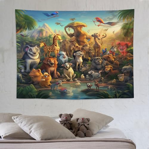 Tapisserie murale monde animal DCCCY grand tissu mural imprimé haute définition 150x200