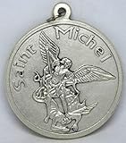 Hergestellt in Italien GTBITALY 60.1054.30 Medaille Erzengel San Michele Saint Michael 7 cm mit Gebetskette in Frankreich
