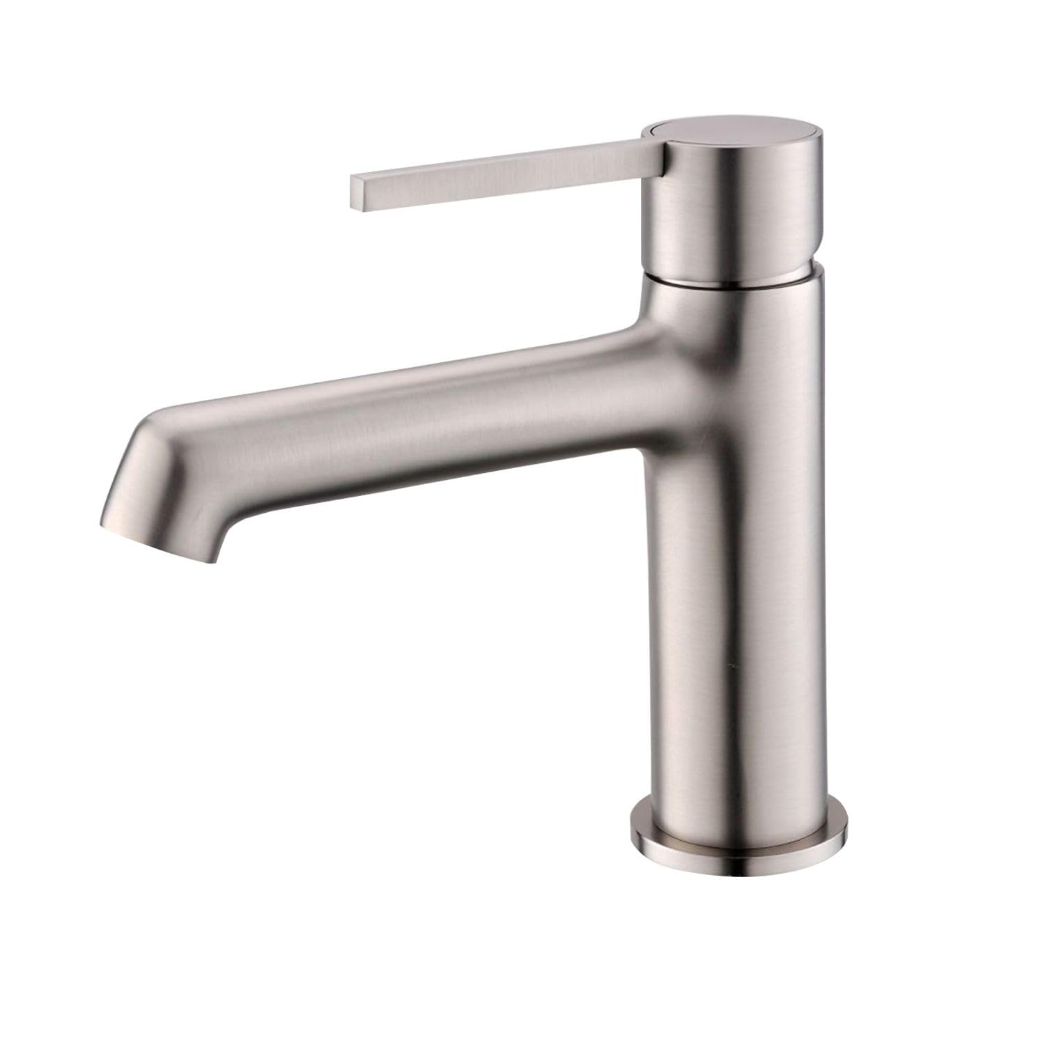 Robinet de salle bain moderne pour vasque à trou unique noir