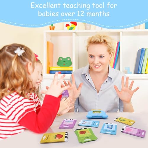 Image of Talking Flash Cards for Kids | 224-Word Learning Device for Toddlers | Montessori Learning Toys for Boys & Girls Ages 2-5 | Preschool Game & Birthday Present
