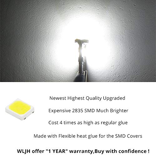 Image of WLJH White LED Interior Bulb Kit for BMW E46 Sedan Wagon Coupe 1999-2006 | 300lm, Canbus, White Cabin Lighting, Dome, Map, Footwell, Courtesy, Trunk and Cargo, License Plate Light, 17-Pack