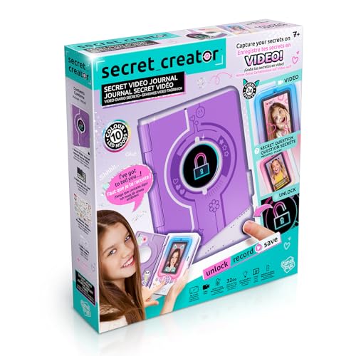Canal Toys Secret Creator Video-Tagebuch mit Fingerabdruck-Sensor – 32 GB Micro‑SD, Wiederaufladbar, kreative Effekte & Sticker – Sicheres Geheimversteck für Kinder ab 7 Jahren