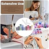 Wokape 72Pcs 72 Assorted Colors 60WT Prewound Bobbins Thread Sizes A Pre-Wound Bobbins Set Prewound Thread Bobbins with Bobbin Box Compatible with Brother/Babylock/Janome/Singer Embroidery Machine - Image 7