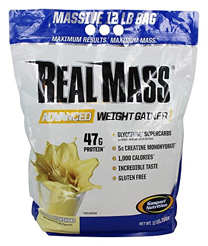 Gaspari Nutrition Real Mass: Advanced Weight Gainer, Protein and Complex Carb Blend, 50g Protein,...