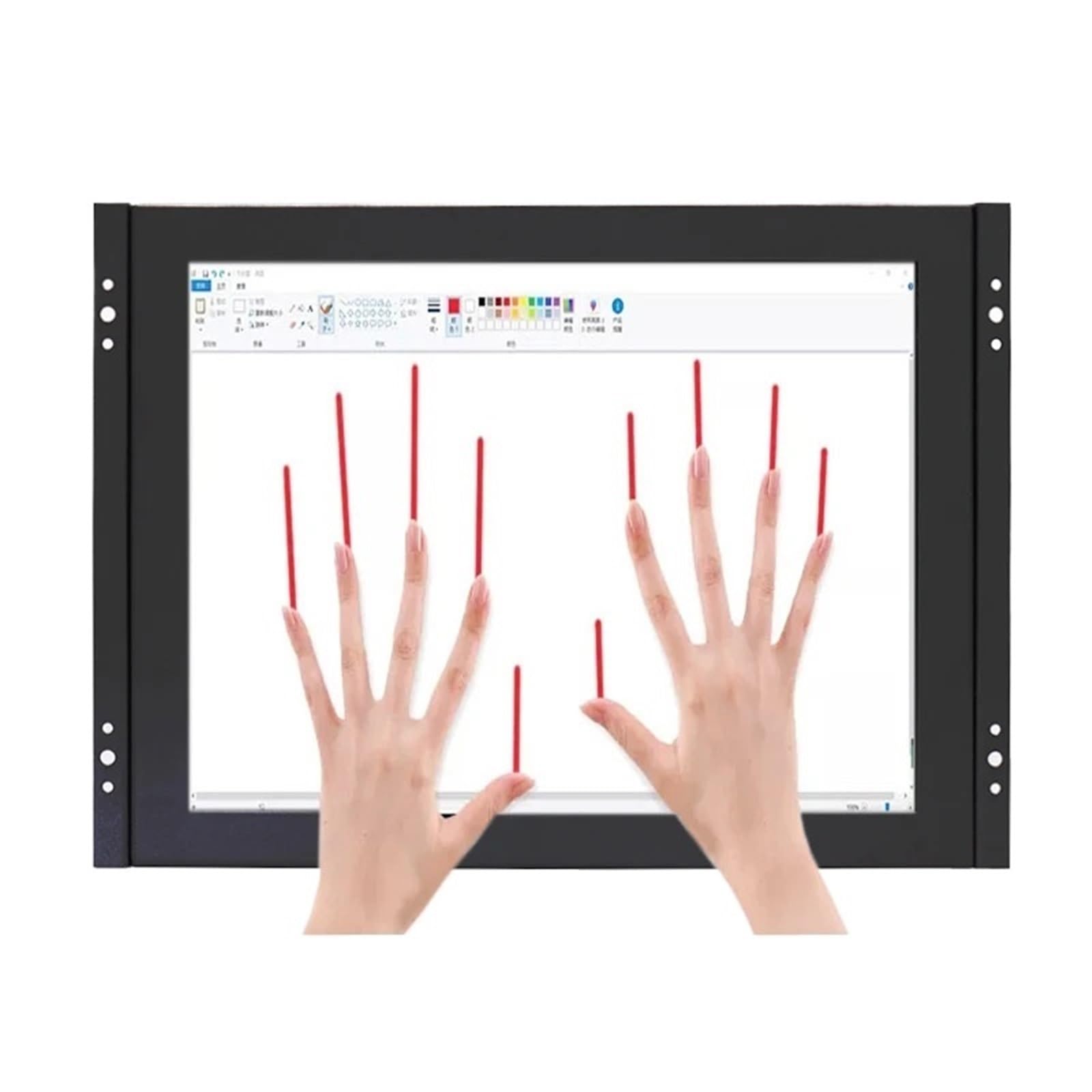 Monitor industriale a telaio aperto da 12 pollici 1024x768 con touch screen resistivo/capacitivo, interfaccia VGA HDMI USB(Without Touch)