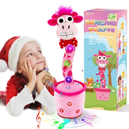 Image of Aywewii Dancing Talking Giraffe Toy, Easter Basket Stuffers Baby Toy Repeats Sings Mimicks Toddler Toys with 120 Songs Recording What You Say Gifts for Birthday Kids Toys for 3 4 5 6+ Year Olds