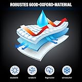 Faltgarage für Fahrradanhänger Universelle Hundeanhänger lastenanhänger Abdeckung wasserdicht Plane Abdeckhaube Frost und staubdicht 600D Oxford Regenschutz für Outdoor Fahrrad zubehör(140*88*92cm)