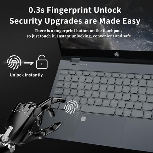 Image of BINTEC 14'' 2 in 1 Touchscreen Laptop,3840 * 2160 IPS LCD, celeron N95(up to 3.4GHz), 16GB DDR4,Backlit Keyboard,Fingerprint Unlock,2.4G /5G WiFi,Type-C,Bluetooth 4.2 256G