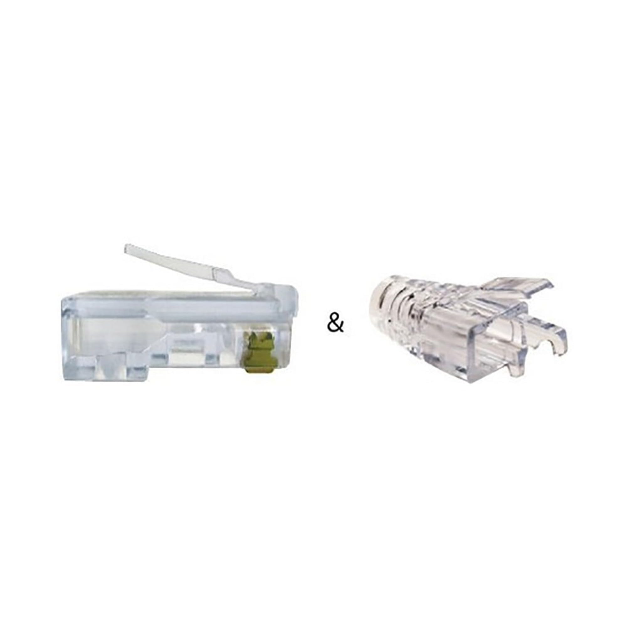 Jakelove 202016J EZ-RJ45 Cat 6 Stecker und Zugentlastung, Kombi-Set, 50-teilig