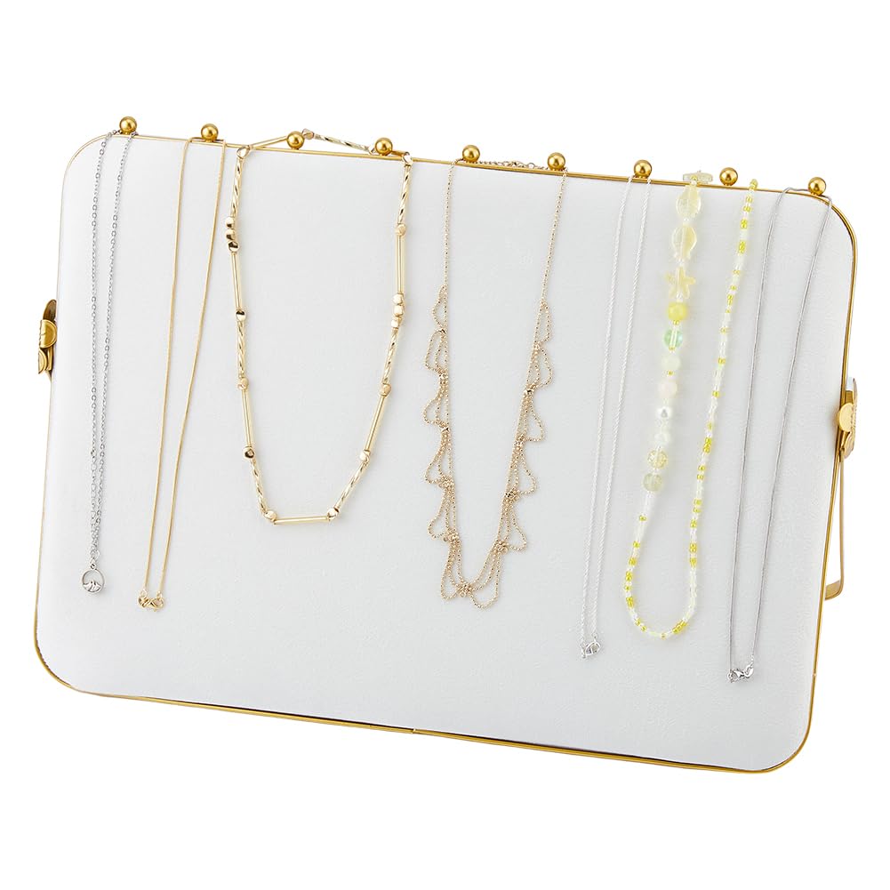 Présentoir à colliers rectangulaire pour vente de bijoux en magasin