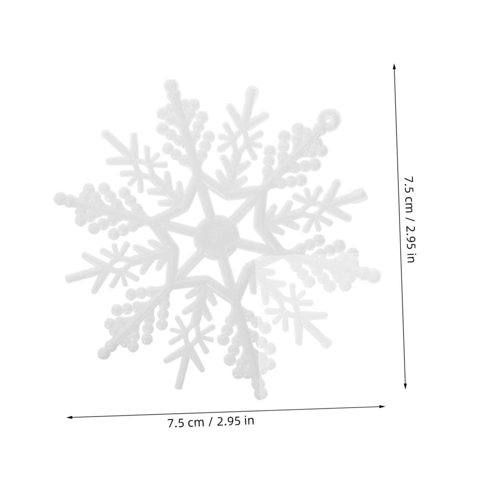 ibasenice 12-Petal Plastic Snowflakes Decorations Snowflake Pattern for Tree Christmas Snowflake Hanging Decorations