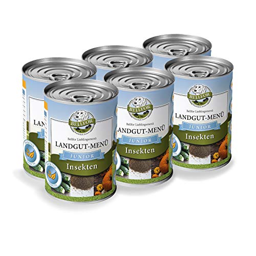 Produktbild von Bellfor Landgut-Menü Junior Hypoallergenes Nassfutter mit Insekten für Welpen - 6 x 400 g