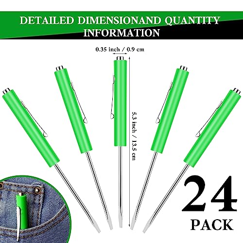 Image of 24 Pieces Pocket Screwdriver Mini Tops And magnetic pocket screwdriver with A Single Blade Head for Mechanical, Electrician (Green)