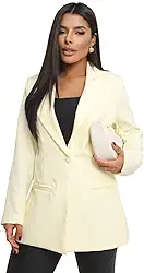 Blazer Feminino Alfaiataria Alongado Social Terninho