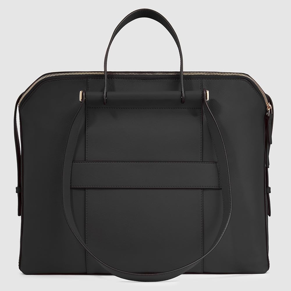 PIQUADRO Circle - Carpeta (40 cm), Negro, 40 cm | Material reciclado, Compartimento laptop acolchado, Bolsillos internos, Oficina, Uso diario