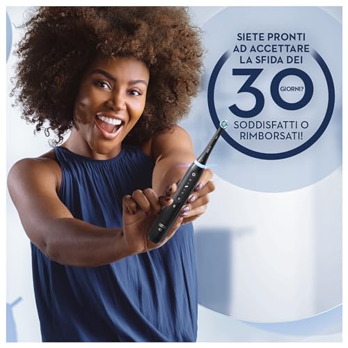 Oral-B Spazzolino Elettrico Ricaricabile Io 5 Nero, 1 Spazzolino Elettrico Oral B, 3 Testine Di Ricambio, Custodia Da Viaggio, Pulizia Denti Efficace - 9