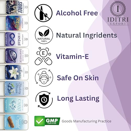 Image of Solid Perfume |pineapple&Today Alcohol Free Wax Perfume Balm, Long Lasting | Pocket Tin 12g, Pack Of 2| Non Greasy Smooth Glide, Travel Friendly Men And Women