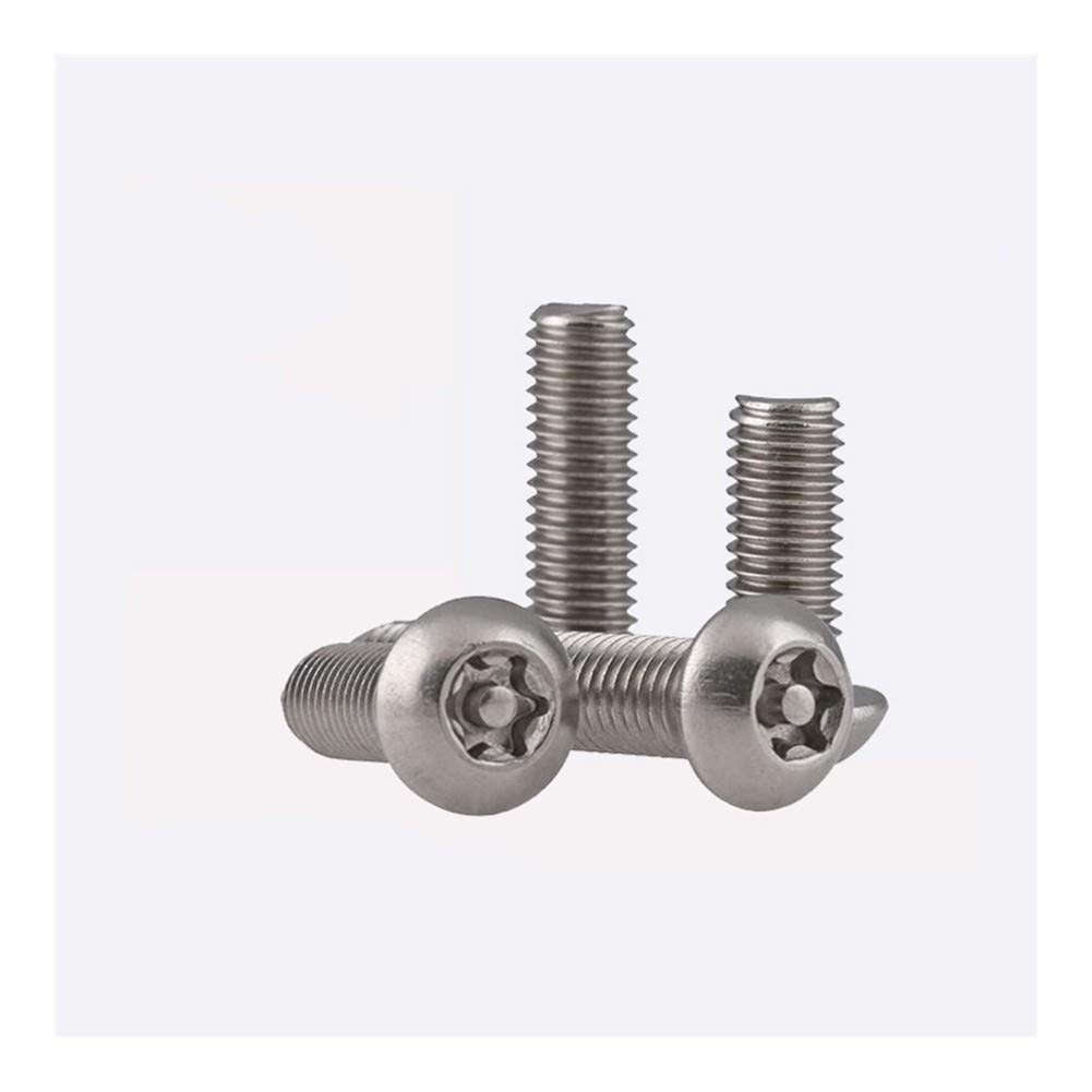 KHJK CHFENG-SS M5 304 Stainless Steel Torx Button Head Tamper Proof Security Screws (Color : 6mm, Size : M5 (10Pcs))