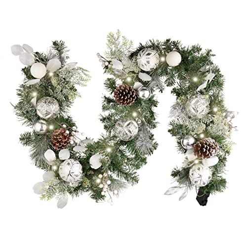 【Original Design】Valery Madelyn is a retail brand with original design. Like palaces covered in white snow, VM's Snow Queen-inspired Silver White Christmas Balls bring an elegant sense of common luxury to your home. 【Abundant Accessories】The 6ft Chri...