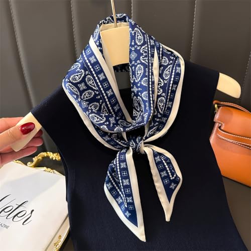 Image of Head Hair Scarf for Women,Silky Long Headscarf Purse Bag Scarfs for Handbag Fashion Satin Neck Scarves Accessories