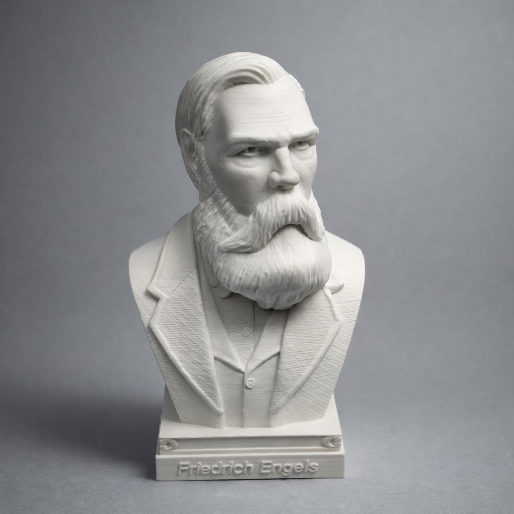 Otdlle Friedrich Engels Karl Marx Mao Zedong Engels Vladimir Lenin Joseph Stalin Russian Soviet Communist Leader Bust Head Sculpture Figure Statue Gift Model Decoration Figurine (, 6" Hx4 Wx3 D)