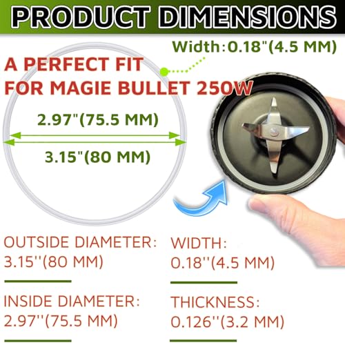 Jgo de 8 juntas de goma c/gancho para Magic Bullet miniatura 2