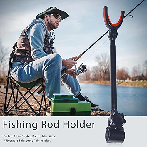 JHYS Angelausrüstung, Kohlefaser-Angelrutenhalter Verlängerungsstangenständer Teleskop-Hängehalterung Universelle… – Bild 6